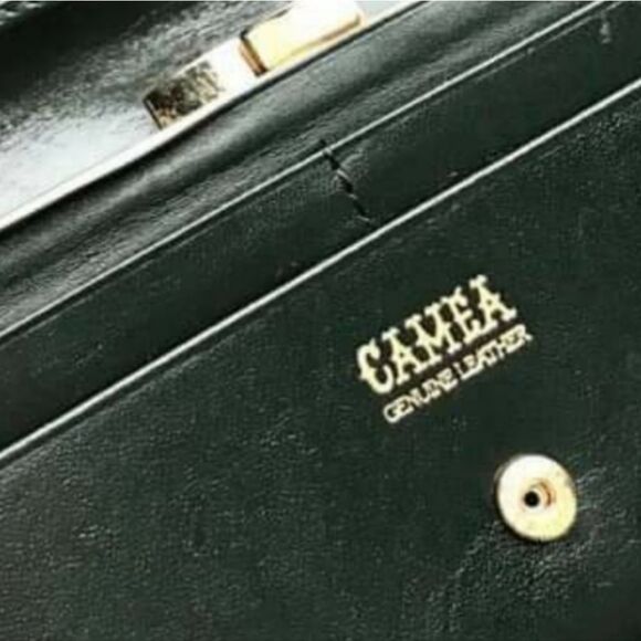 60s Black Velvet Evening Clutch Handbag Camea - Picture 10 of 12